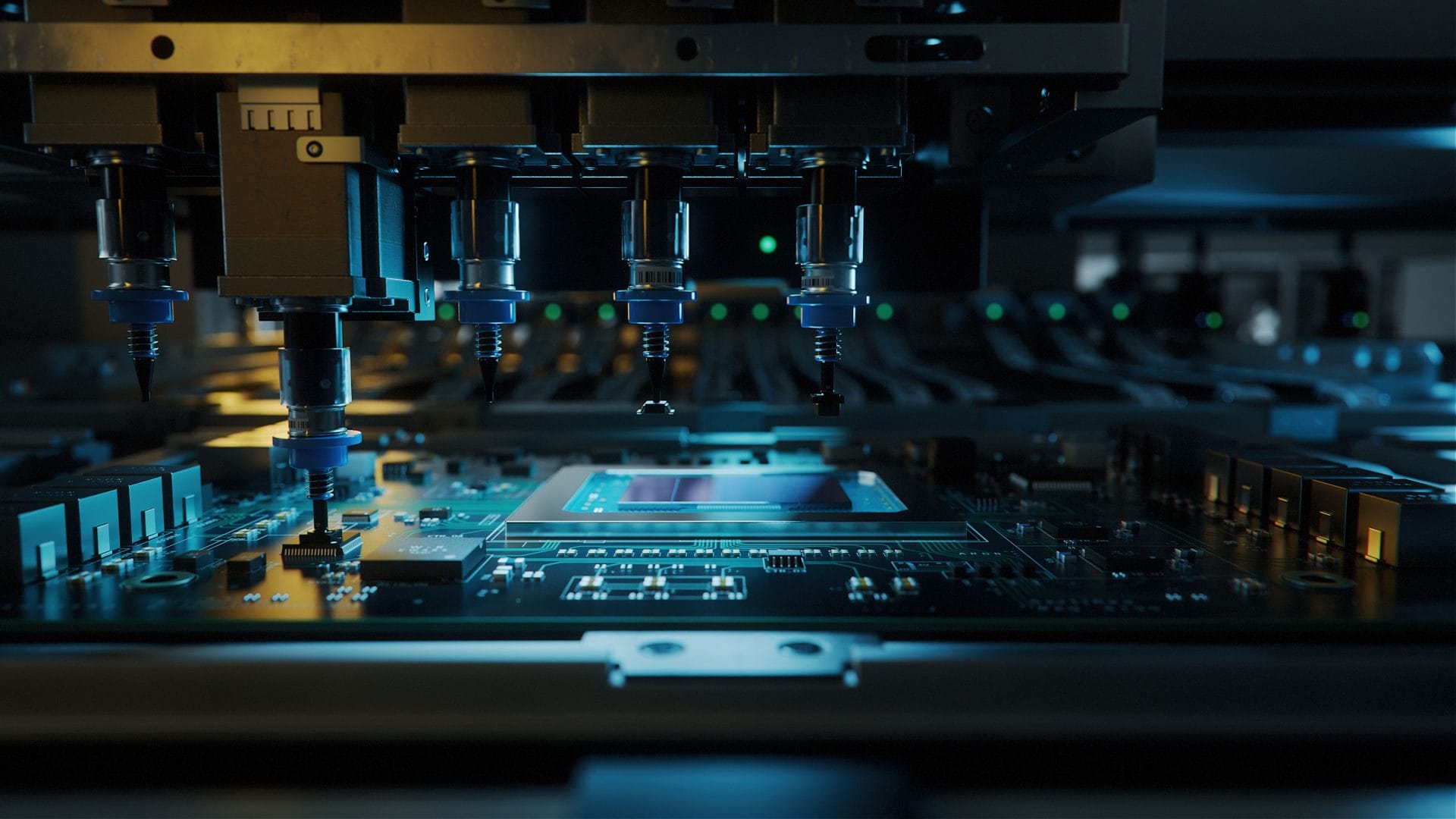 A machine with needles