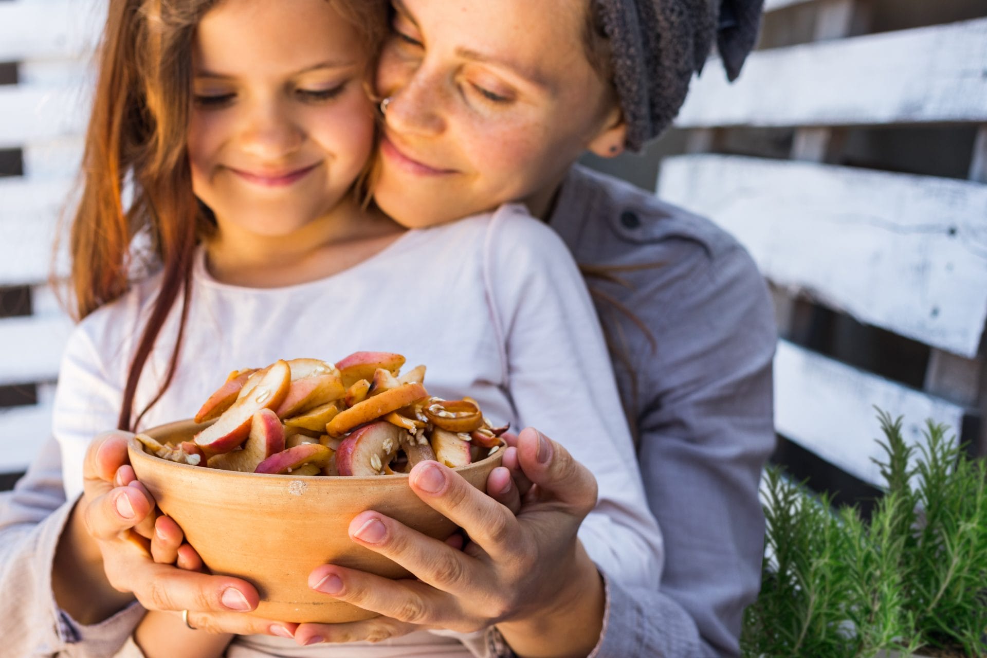 A mom with her child