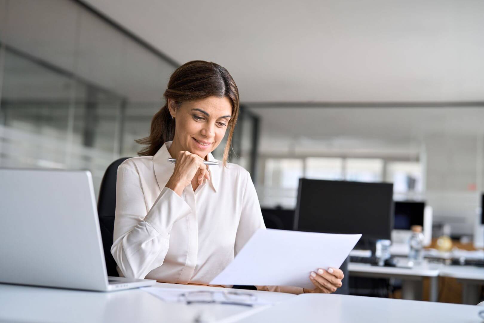 Woman Looking at cost savings