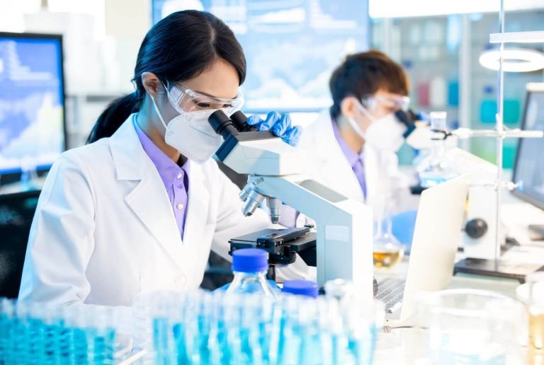 Laboratory research environment showcasing probiotic formulation, enzyme development, and microbiome science supporting metabolic health from a health supplements manufacturer