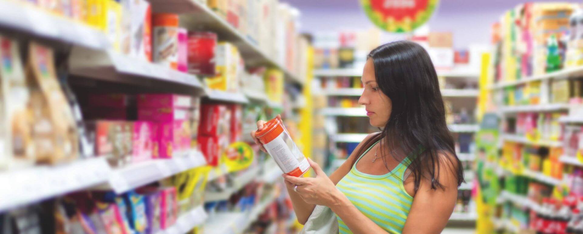 Shopper at Supermarket